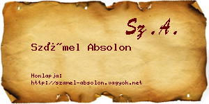 Számel Absolon névjegykártya